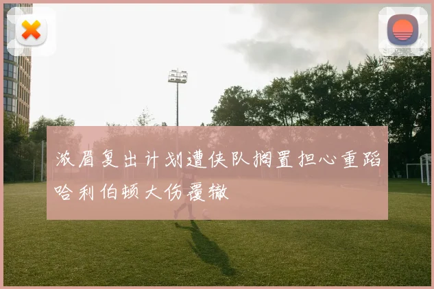 浓眉复出计划遭侠队搁置担心重蹈哈利伯顿大伤覆辙